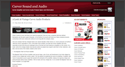Desktop Screenshot of carversound.com